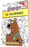 Paper Magic Scooby Doo Valentines – Grußkarten für Kinder, Klassenzimmer, Austausch (48 Karten, 48 Herzdichtungen), Gelb, Rot, B