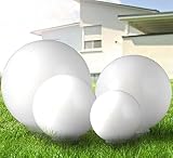 4er Set Outdoor LED Solar Kugel Leuchte Deko Lampe IP44 8hrs Beleuchtung Erdspieß Garten Veranda Hof Weg