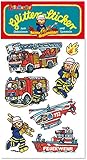 Glitter-Sticker * Feuerwehr * von Lutz Mauder | 72309 | als Mitgebsel für Kinder | Feuerwehrmann Aufkleber zum Kindergeburtstag & B