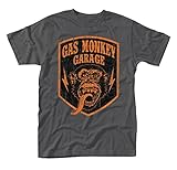 Gas Monkey Garage Shield T-shirt grau offiziell zug