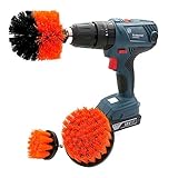 JIAGU Reinigungswäscher Kit. Grill-Bürsten-Reinigungs-Kit - Gasgrill - Drill Brush - Grill Scraper - Rostlöser-Drahtbürste - Grillreiniger - Grillbürste (Color : Orange, Size : Free Size)