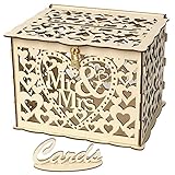 KANGMOON Geldbox Hochzeit groß Geldgeschenke Briefbox Danke Vintage Geschenkkartenbox Hochzeitskarten Box Glückwunschkarten Danke Geschenkbox Schlitz Kuverts Geldscheine Behälter (A)