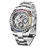 BERSIGAR Herren Multifunktionsuhr wasserdicht Uhren Business Casual Edelstahlarmband Armbanduhr für M