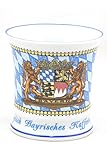 Kaffeetasse Königlich Bayerisch, Stilvolles Bayerisches Kaffeehaferl, Wappen Bayern, Rautenmuster, Außergewöhnliche F