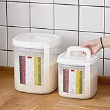 Mxchen Reisvorratsbehälter Transparente Kunststoff Kaffeebohne Snack Aufbewahrungsbox Küche Lebensmittel Aufbewahrungsbehälter Versiegelt Pot RICE Eimer Reis Lagerb