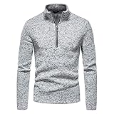 MARTYUP Herren Winter Pullover Rollkragen Langarm Pullover Pullover Hemd Bluse Reißverschluss Top