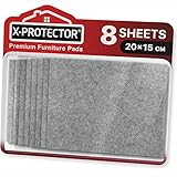 X-PROTECTOR Filzgleiter selbstklebend - 8 Stück Filzgleiter Groß - Bester Bodenschoner Filz selbstklebend 20x15cm Heavy Duty 5 mm. Möbelgleiter für Möbelfüße - Beste Klebepads Stuhlbein-Bodenschoner!