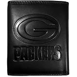 Siskiyou Sport Green Bay Packers geprägt Geldbörse Leder, Schwarz, Tri-F