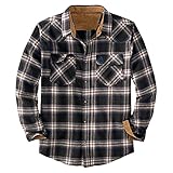 Herren kariert Langarmhemd Top Bluse Shirt Langarm Holzfällerhemd langärmlig Freizeithemd für Männer Button Normale Passform Lange Ärmel Baumwolle Hemden Taschenrevers Lang