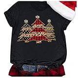 Weihnachten Damen Shirts Langarm Longshirt Damen Prime Wardrobe Damen Oberteile schulterfreie Oberteile Pullover Damen Herbst grünes Langarmshirt Damen hemdbluse Damen weiß W