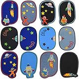 Chstarina 12 Stück Raum Astronaut Patches zum Aufbügeln, Universum Knie Aufnäher Patches Aufbügelflicken Bügelflicken Kinder Flicken zum Aufbügeln für DIY T-Shirt Jeans Kleidung T