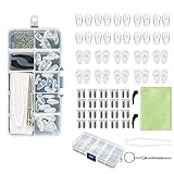 OBSGUMU 35Pairs Silikon Brillen Nasanpads,5 Stile,Brillenreperatur Set Enthalten Mikroschraubendreher Schrauben B