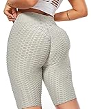 Damen-Sport-Shorts mit geknüpftem Hintern für Fitnessstudio, Yoga, Workout Gr. S, T-g