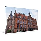 CALVENDO Premium Textil-Leinwand 90 x 60 cm Quer-Format Altes Rathaus vor der Marktkirche, Leinwanddruck von Kattob