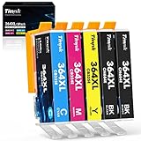 Timink 364 XL Kompatible Tintenpatronen für HP 364XL Patronen für Deskjet 3070A 3520 3522 Officejet 4610 4620 4622 Photosmart 5510 5511 5512 5520 5522 6512 6515 6520 (5 er-Pack)