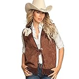 Boland 54322 - Western-Weste, für Erwachsene, Jacke, Cowboy, Indianer, Kostüm, Karneval, Mottoparty