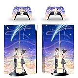 XIANYING Anime PS5 Standard Disc Edition Skin Sticker Decal Cover für Playstation 5 Konsole & Controller PS5 Skin Sticker Viny