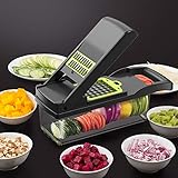 Gemüseschneider Gemüsehobel Gemüsereibe Zwiebelschneider Kartoffelschneider Obstschneider Multischneider Julienneschneider Würfelschneider Mandoline Slicer Obst und Gemüse Schneider Edelstahl Kling