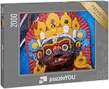 puzzleYOU: Puzzle 2000 Teile „Kaal Bhairav-Statue am Kathmandu Durbar Square, Nepal“