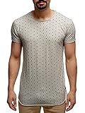 Indicode Herren Harper T-Shirt mit Rundhals-Ausschnitt aus 100% Baumwolle | Regular Fit Kurzarm Shirt Herrenshirt Sommer Tee Männershirt Markenshirt Freizeitshirt für Männer Willow Grey L