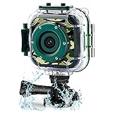 PROGRACE Kids Camera 1080P Digitale Foto- / Videokameras Unterwasser-Actionkamera Wasserdicht 98 Fuß für Kinder mit 1,77 LCD und Digitalzoom - Grü