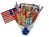 USA-Sweet-Bouquet - USA Süssigkeiten Zusammenstellung als Strauss - Süßigkeiten-Strauß - Verschiedene Süssigkeiten aus den USA als Geschenk