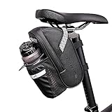 Gobesty Satteltaschen Fahrrad, Wasserdicht Fahrradtasche, Reflektierend Rahmentasche Fahrrad Zubehör, Fahrradtasche Sattel, Getränkehalter Fahrrad, Satteltasche Fahrrad für Alle F