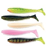 Fox Rage Spikey Shad UV Mixed Colours - 5 Gummifische, Länge:6