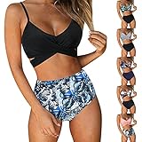ZGNB Badeanzug Baby Bikini Swimwear Tankini Mit Weiter Shorts Bikini Shorts Sport Bikini Oberteil high Waist Bikinis Plus Size silikoneinlagen Bikini Grün#06 B