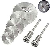 Kreissägeblatt 7pcs / set Sägeblatt Edelstahl Rundsägeblätter DIS Zum Schneiden von Holz PVC Pfeife for Rotation Schneiden (Color : Silver)