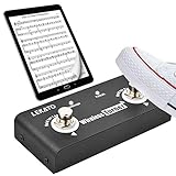 LEKATO Page Turner Pedal Kabelloses externes Page Tuner Pedal für Gitarre Looper mit Multi Loops und Smartphones Tablets mit Android-Sy