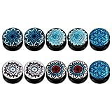 KUBOOZ (5 Paare) Frost-Blume Acryl Ohr Plugs Tunnels Messgeräte trage Piercings Bahren messen Ohrringe 6mm bis 30