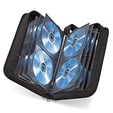 Hama CD Tasche für 120 Discs / CD / DVD / Blu-ray (Mappe zur Aufbewahrung , platzsparend für Büro, Wohnzimmer und Zuhause, Transport-Hüllen) Schw