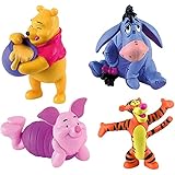 Bullyland - Winnie Puh - 4er Figuren Set mit Winnie, I-Ah, Ferkel und Tigg