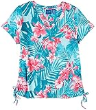 Caribbean Joe Damen Ruched Side Cotton Shirt Hemd, Hawaii 2.0, M