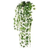 1 künstliche hängende Körbe gefälschte hängende Weinpflanze 90 cm Pflanze Blätter Girlande Ideal für Hochzeit & Haus & Garten & Wanddek