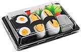 Rainbow Socks - Damen Herren - Sushi Socken Tamago Oshinko Maki - Lustige Geschenk - 2 Paar - Größen 41-46