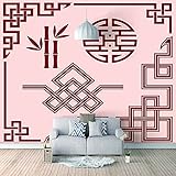 KZSDFT Fototapete 200x140 cm ( B x H ) Wasserdicht Tapete Wandtapeten Roter chinesischer Knoten Wohnzimmer Schlafzimmer Flur Moderne Wandbilder Wand Art Dekoration Postern Wandbelag Aufkleb