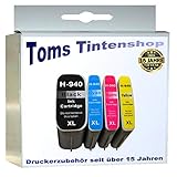 4 Patronen 940XL kompatibel mit HP 940 XL Officejet Pro 8000 Enterprise 8500 8500A Plus Wireless. Mit Chip + Füllstandsanzeig