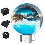 Dusor Glaskugel Fotografie, K9 Glas Lensball Foto Glaskugel, Klar Kristallkugel Deko, Fotoglasball mit Ständer und Box, Crystal Ball Fotografie Schneekugel, Geschenke für Freund, 3.14 Zoll/80 M