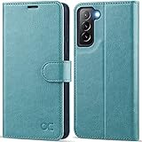 OCASE Hülle Samsung Galaxy S21 Handyhülle[Premium PU Leder] [Kartenfach] [Standfunktion] Flip Case Cover RFID Schutzhülle Etui Kompatibel für Galaxy S21 Klapphülle Minzgrü