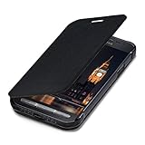 kwmobile Hülle kompatibel mit Samsung Galaxy Xcover 3 - Kunstleder Handy Schutzhülle - Flip Cover Case Schw