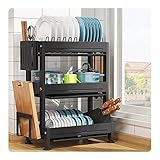 YANZHEXIN Spülbeckenständer für die Küche Geschirrspeicherregal Geschirr Aufbewahrungsbox Trocknen Teller Drain Teller Rack Schrank Arbeitsplatte Küchenregale Geschirrhalter (Color : D)
