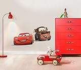 Komar Disney Deco-Sticker CARS FRIENDS | 50x70cm | Wandtattoo, Wandsticker, Wandaufkleber, Wandbild, Auto, Rennauto, Lightning McQueen, Kinderzimmer -14015