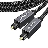 Optisches Kabel, Optisches Toslink Kabel, iVANKY Nylon Toslink Kabel kompatibel mit HiFi-System, Home Entertainment, Heimkino, Soundbar, CD/DVD/Blue-Ray-Player, Xbox und mehr - 4,5M - G