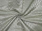 TheFabricFactory Brokat-Stoff aus Seidenbrokat, Goldfarben / Cremefarben / Grün (BRO203 [3), Meterw