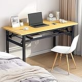 Insputer Schreibtisch Klapptisch Computertisch Arbeitstisch 80 x 40 x 75 cm Desk PC Tisch Keine Montage Klapptisch Holz und Stahl Schreibtisch Höhenverstellbar für Zuhause, Büro und S