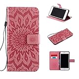 Für Huawei Ascend P8 Lite Hülle, Leder Wallet Schutzhülle Case Cover für Huawei Ascend P8 Lite [Pink]