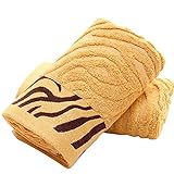 holilest Waschhandtuch, Bambusfasertuch Dickes saugfähiges Handtuch für Erwachsene Gesicht Hände Waschhandtücher-Gelb