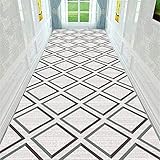 Teppich-Läufer for Hallen Nicht Beleg 3D Geometrie weiche Lange Läufer Teppiche Can Be geerntete for Flur/Küche/Schlafzimmer/Treppen Größe: 100x600cm Hall Rugs (Size : 80x300cm)